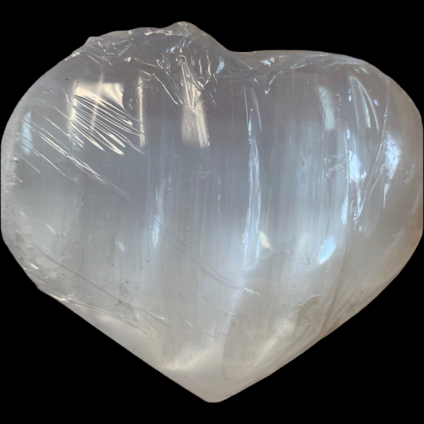 Selenite Heart Palm Stones