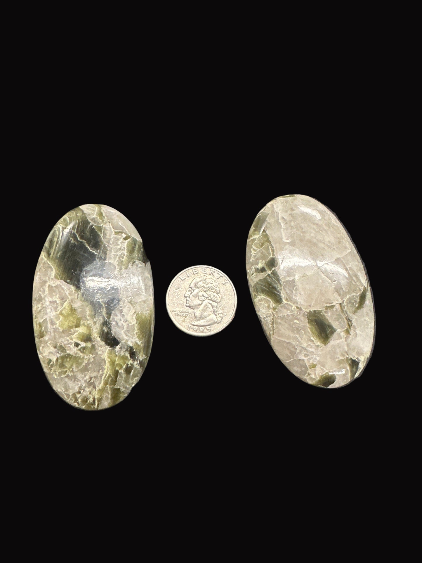 Albite & Green Lepidolite Palm Stone