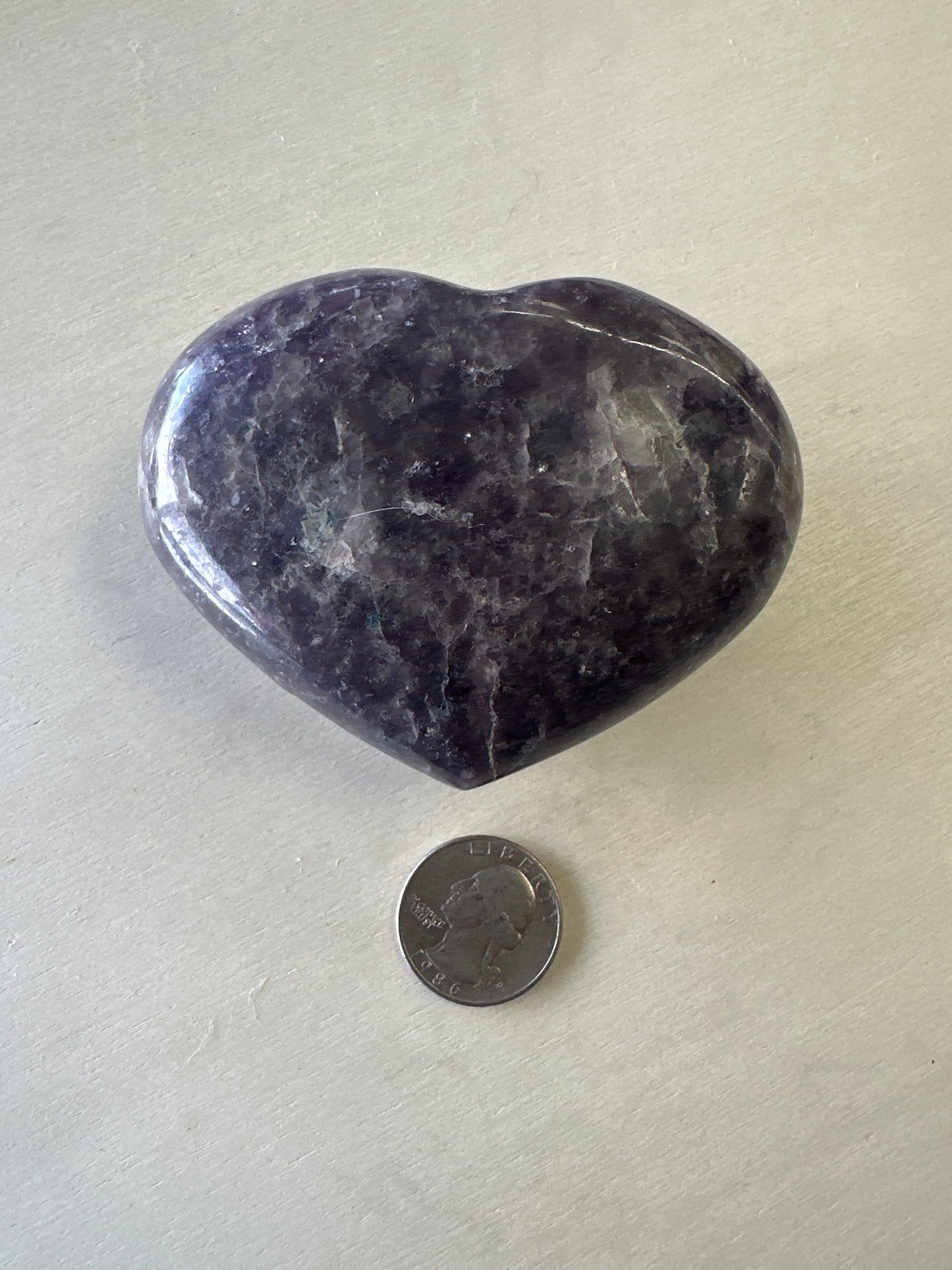 Lepidolite heart