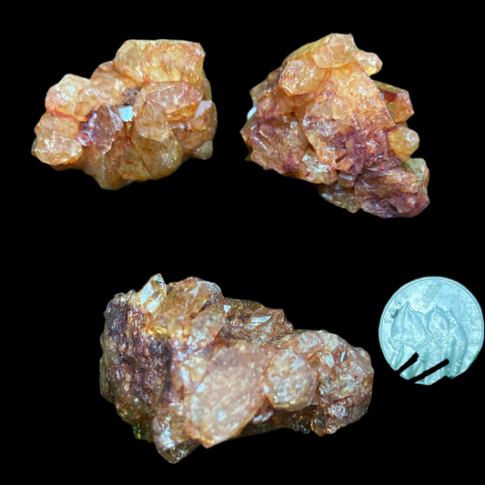 Dyed Peach Crackle Quartz