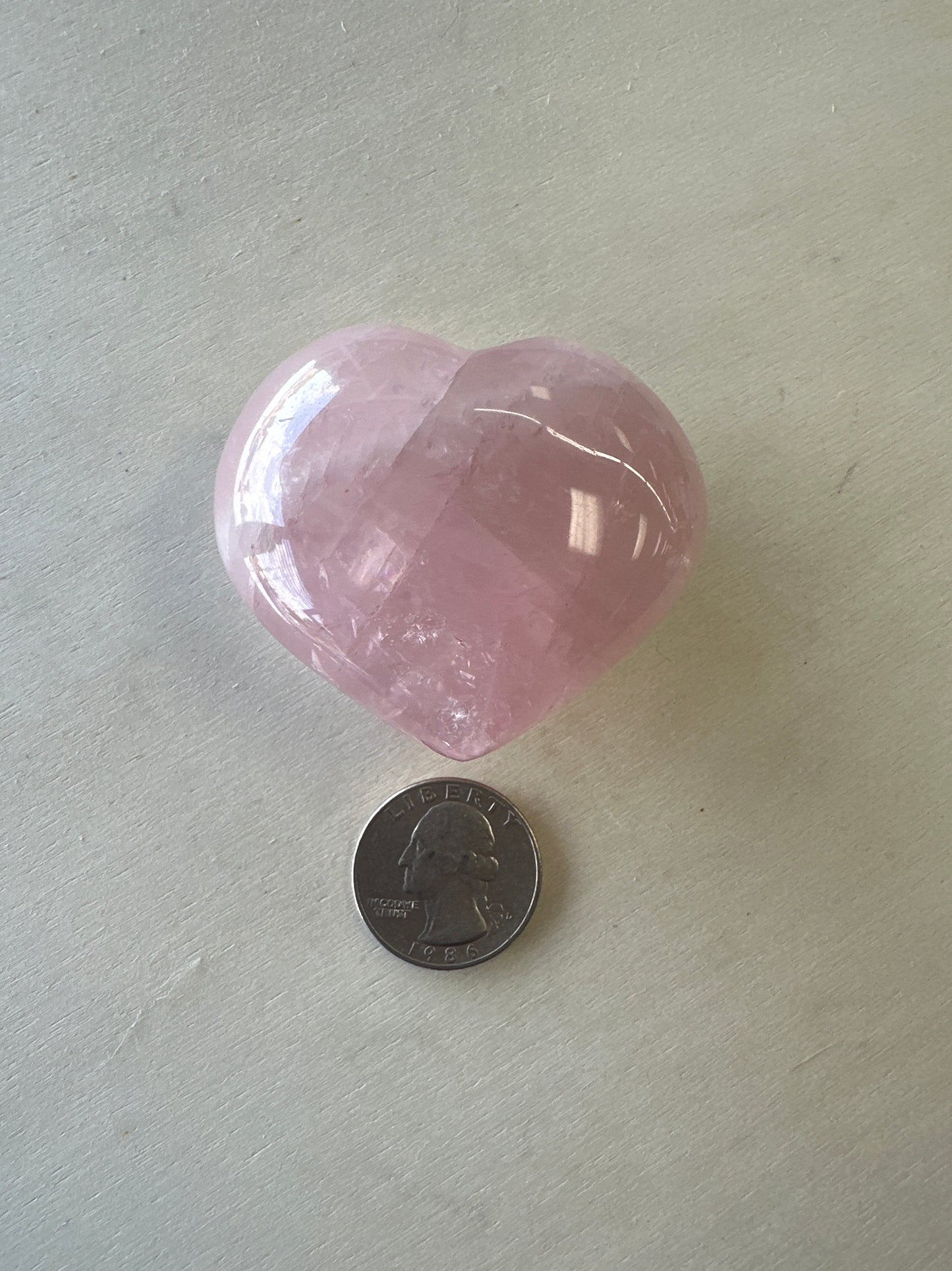 Rose Quartz Large Hearts