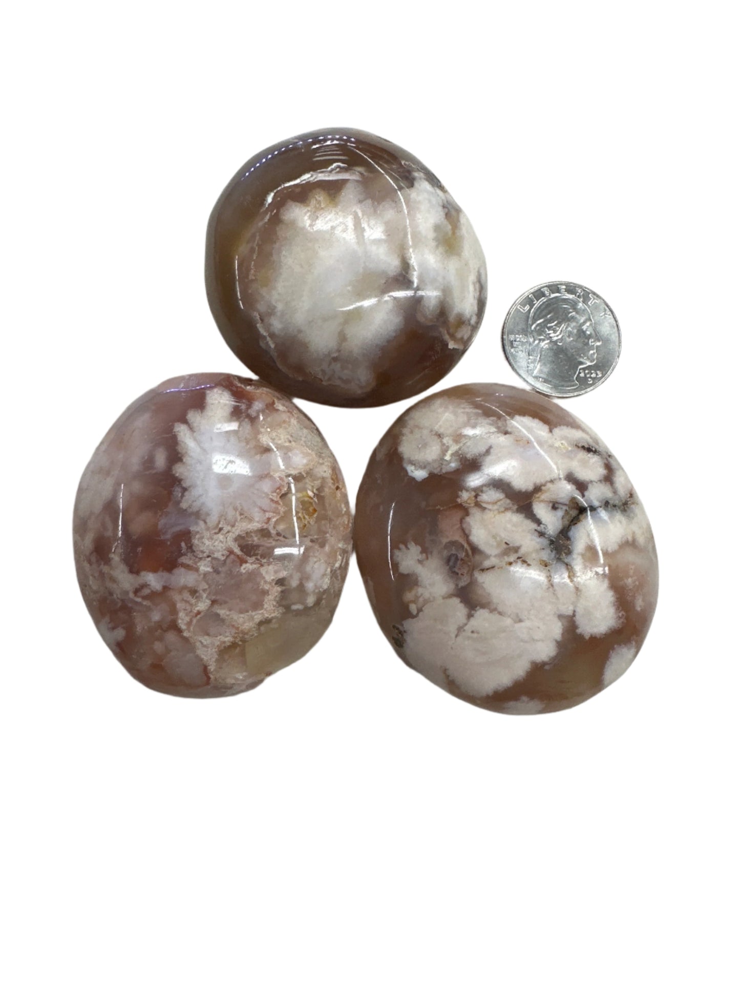 Flower Agate Palm Stone