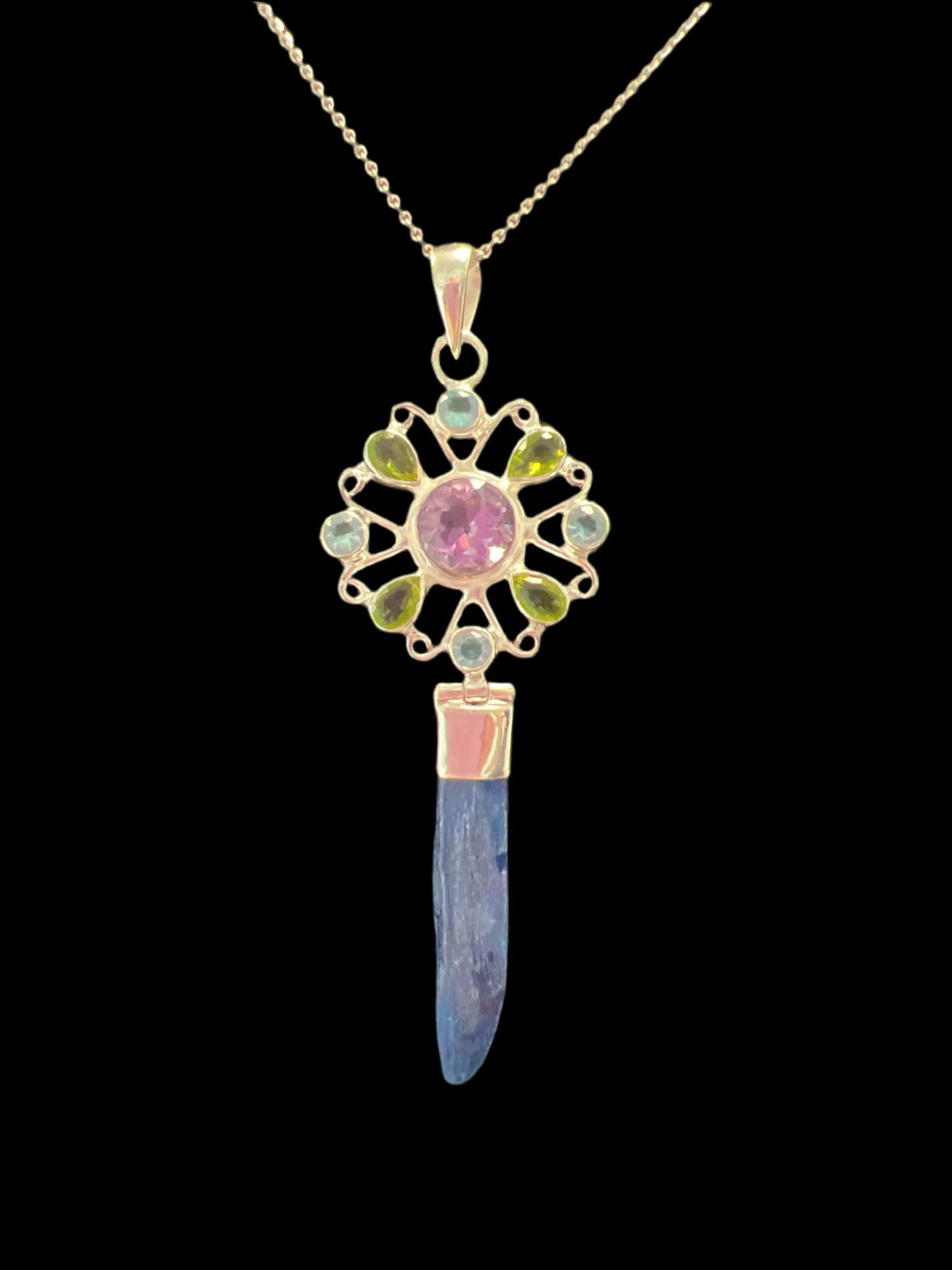 Blue Kyanite Pendant Necklace