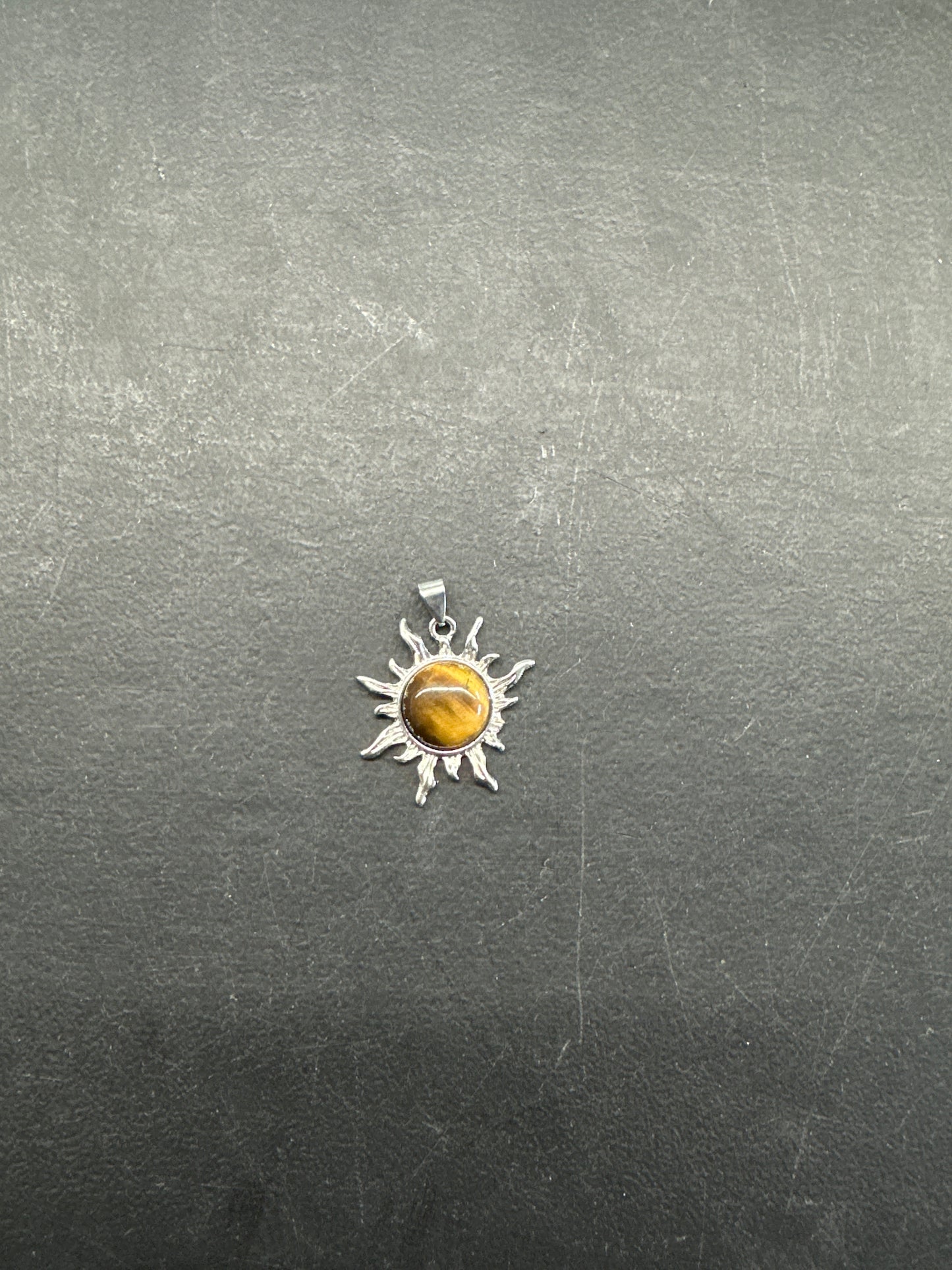 Silver Crystal Sun Necklace