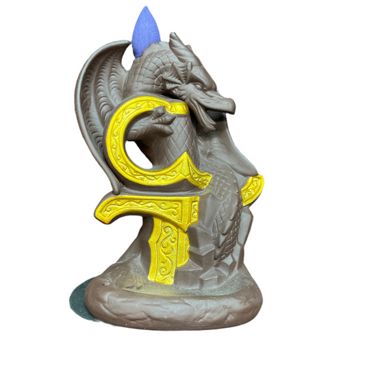 Terracotta dragon backflow small