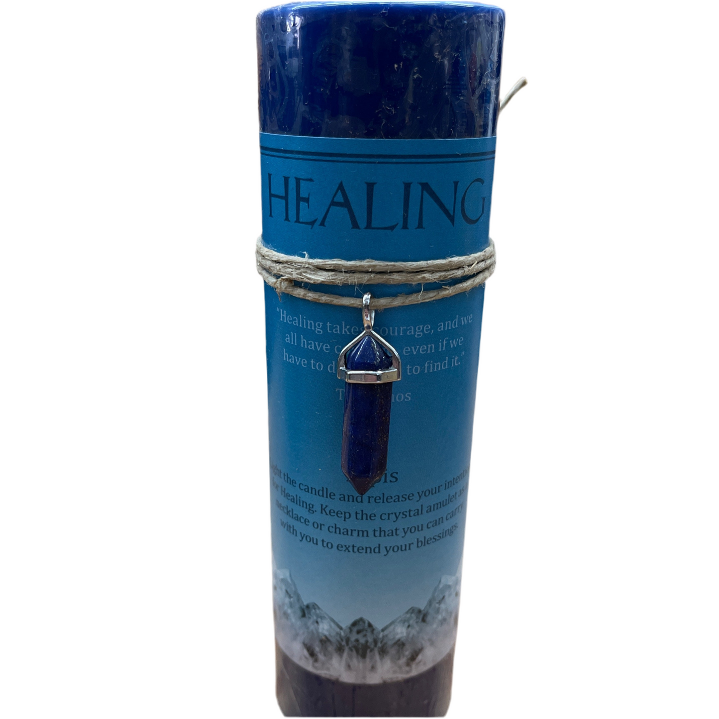 Crystal Energy Candle Healing Lapis