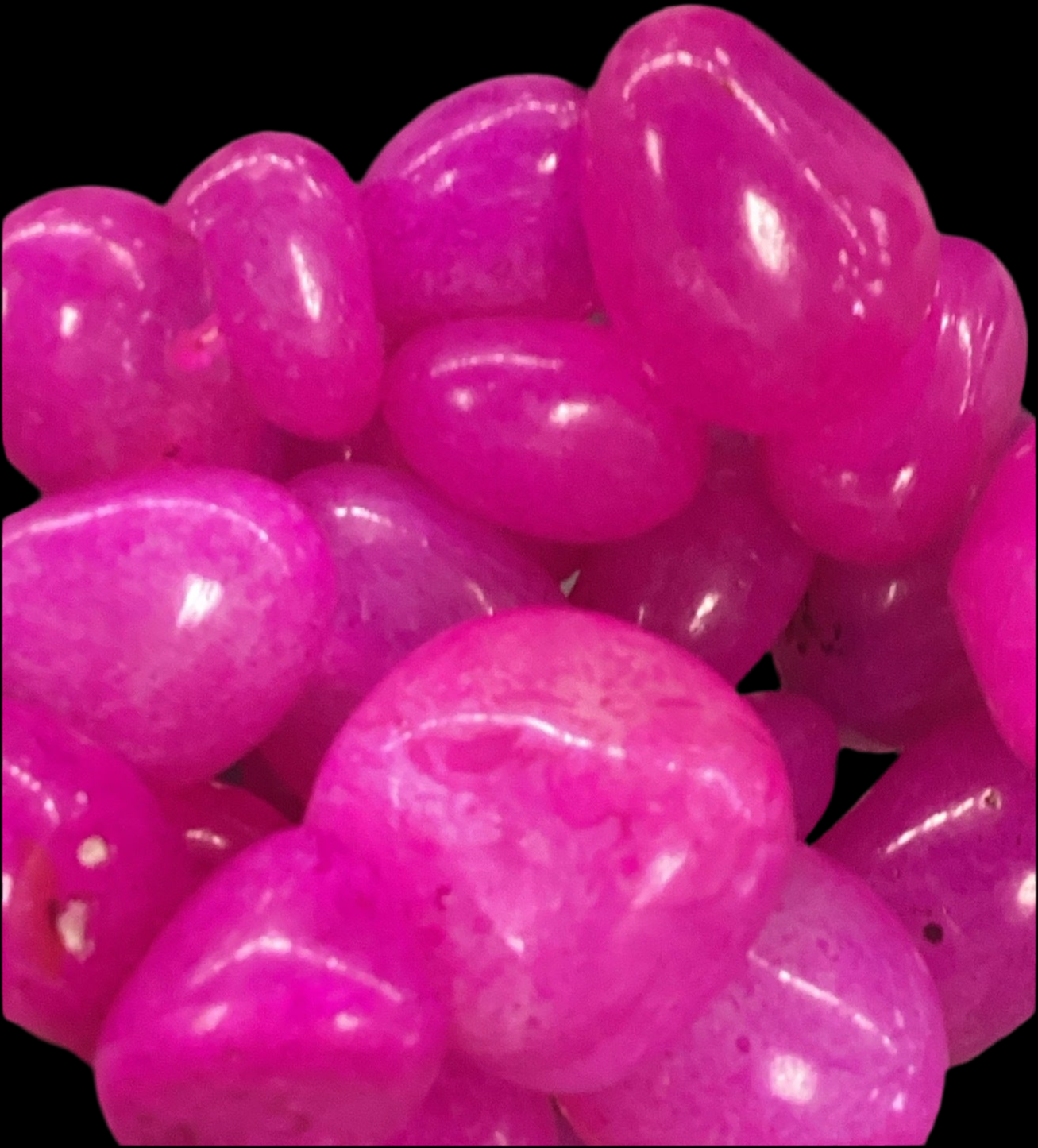 Hot Pink Agate Tumbled