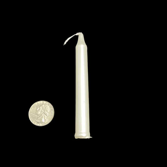 4" White Metallic Chime Candle