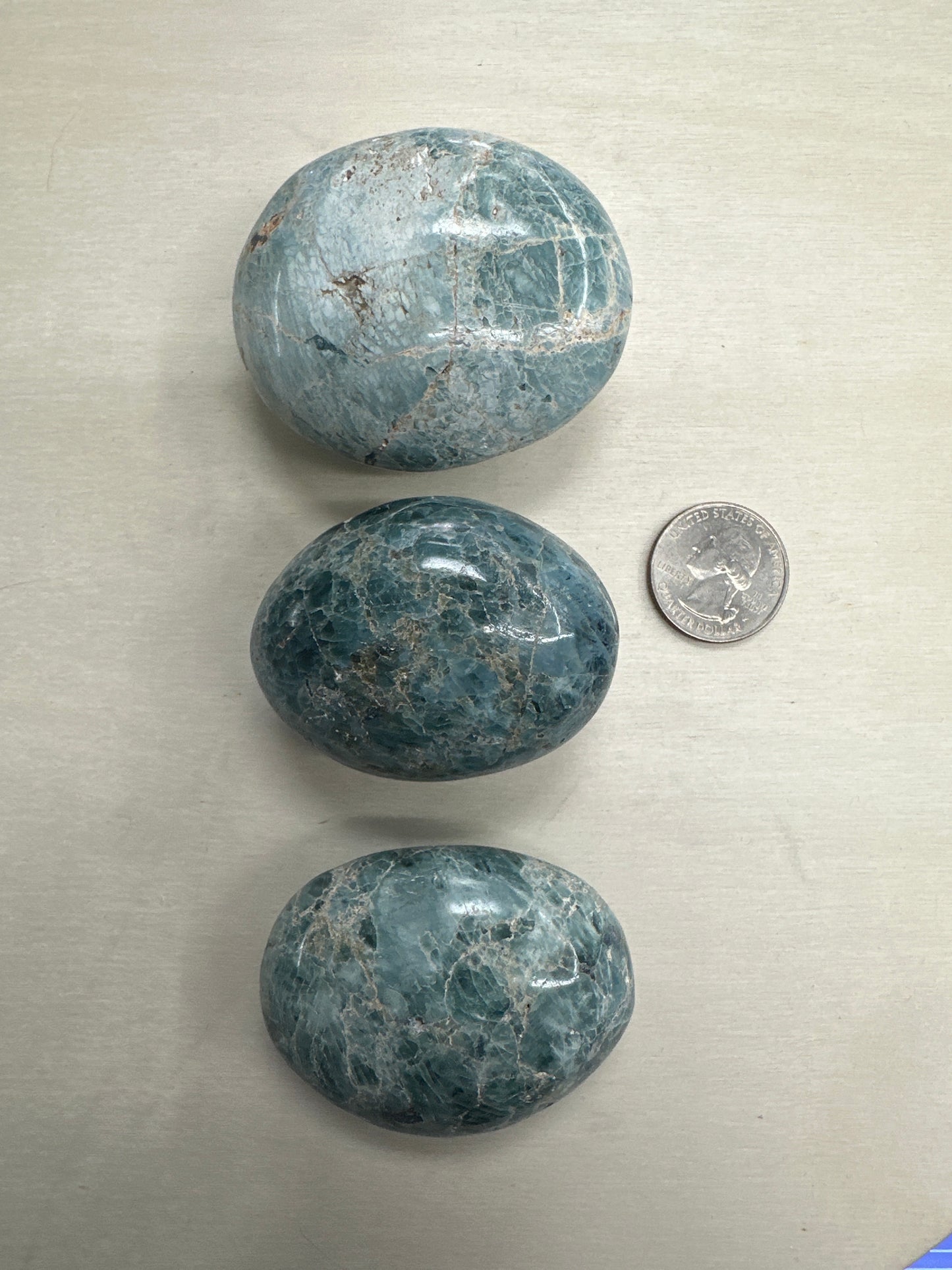 Blue Apatite Palmstone