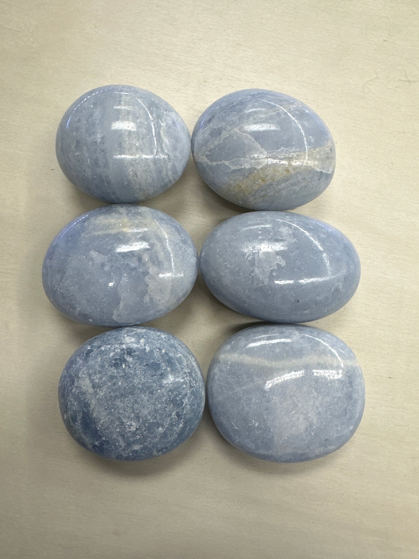 Blue Calcite Palm Stone