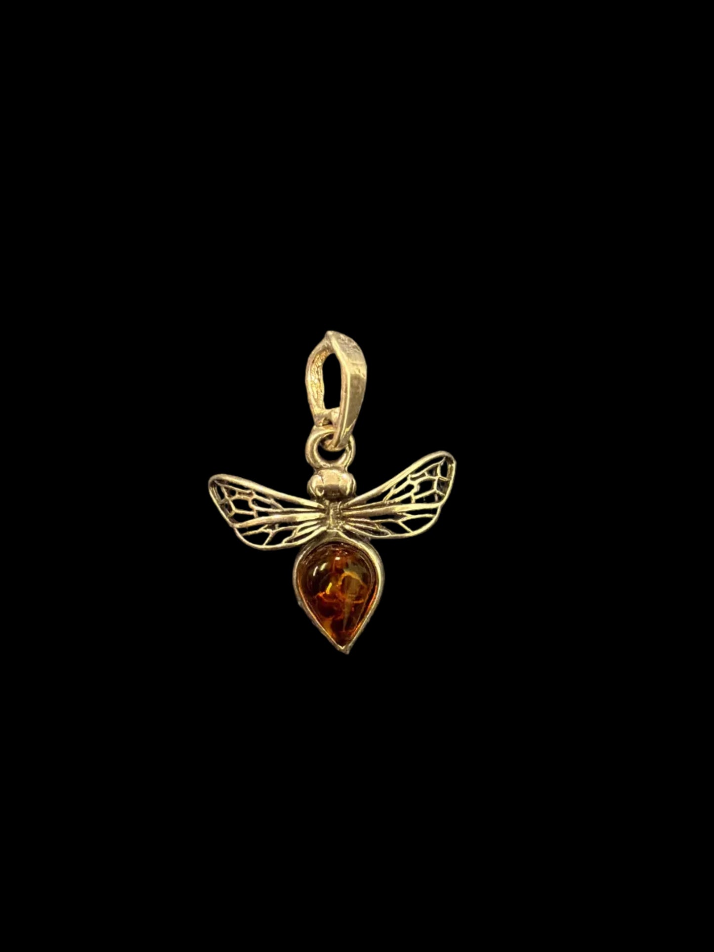 Silver Symbol Amber Necklace