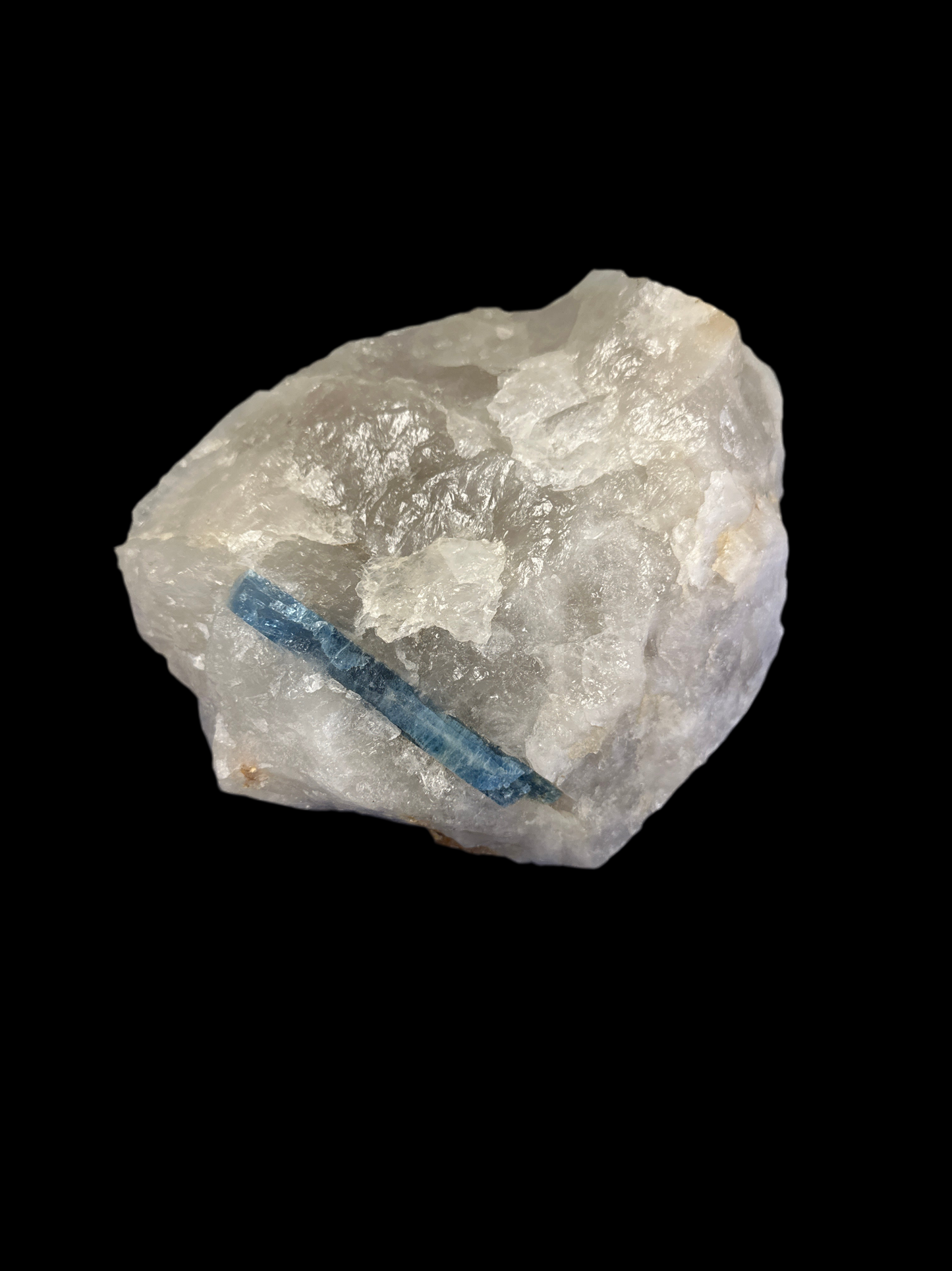 Aquamarine in Calcite Chunk