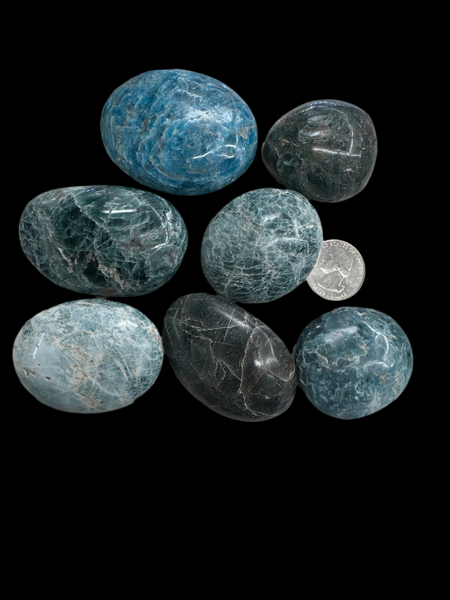 Blue Apatite Palmstone