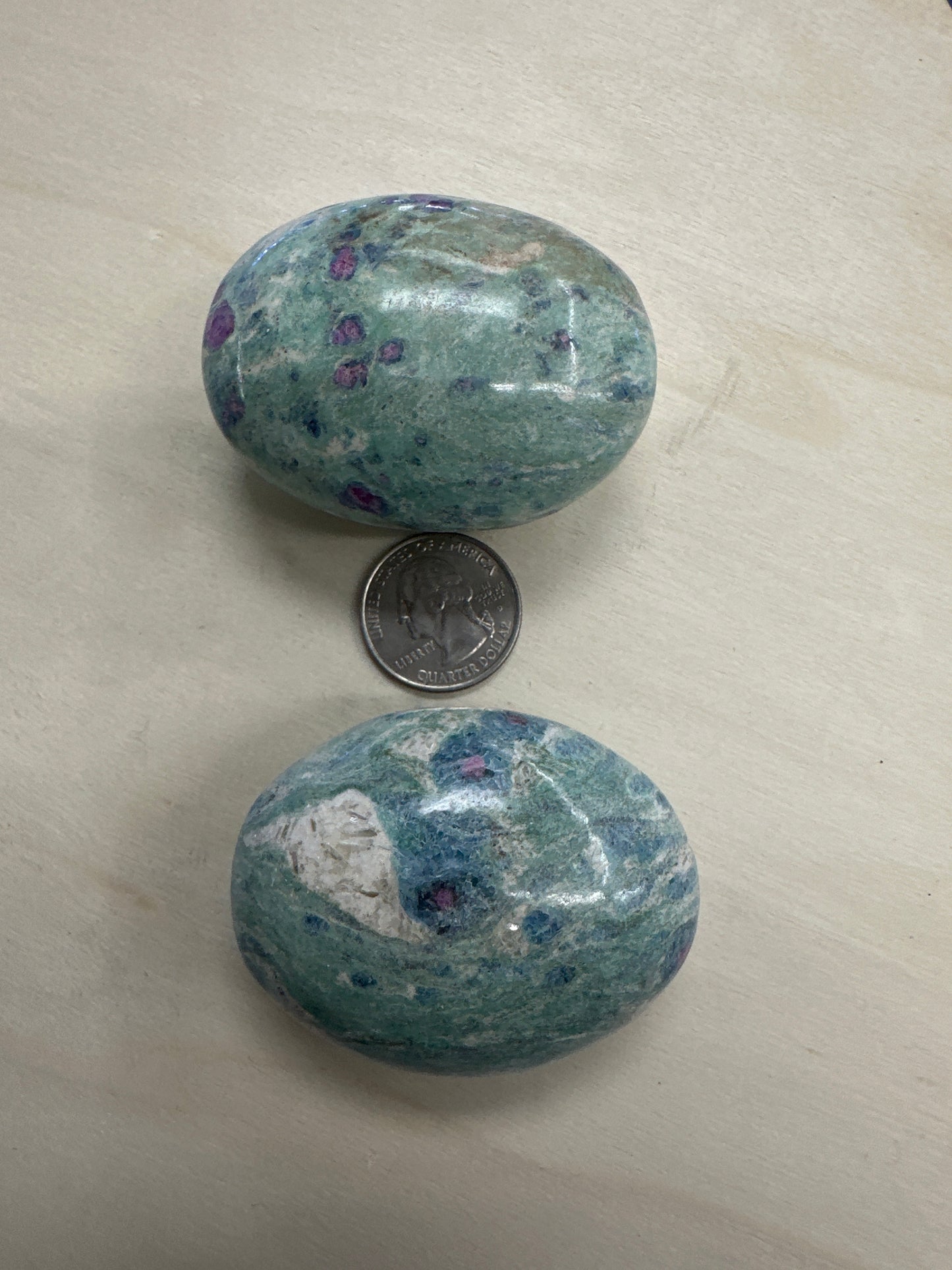 Ruby Fuchsite Palm Stone