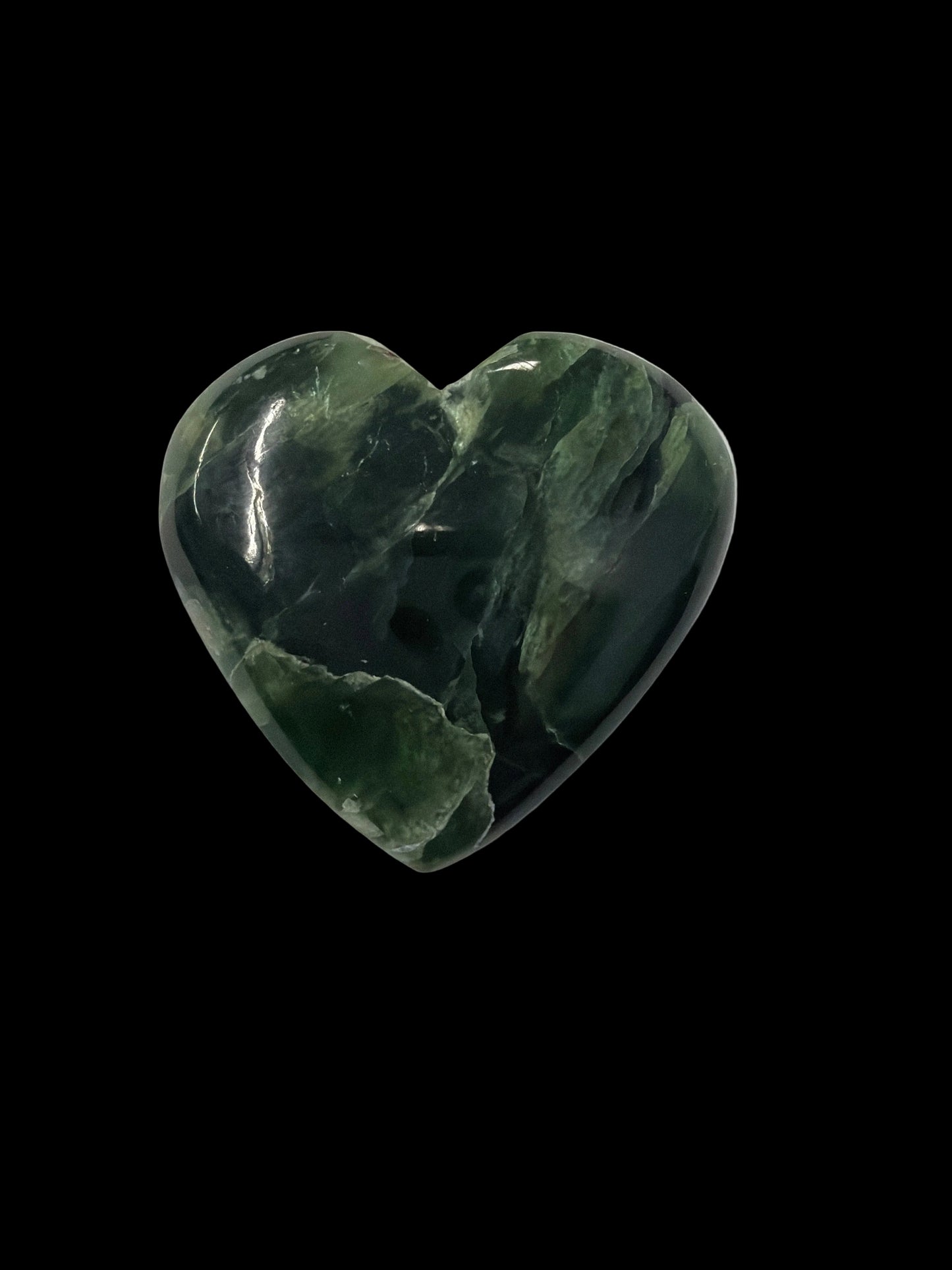 Green Kyanite Palm Stone & Heart