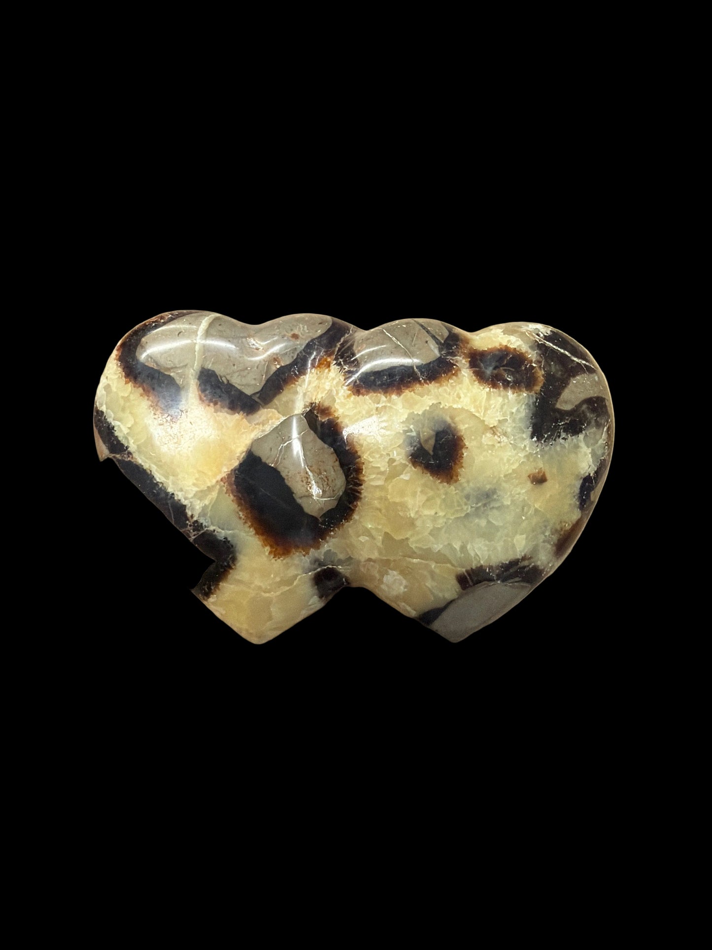 Septarian Double Heart Carving