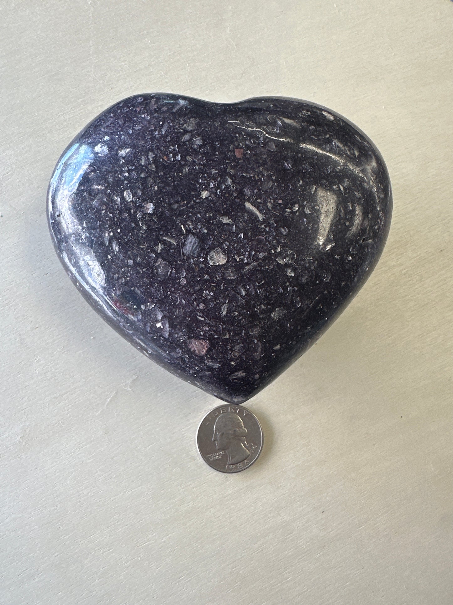 Lepidolite heart