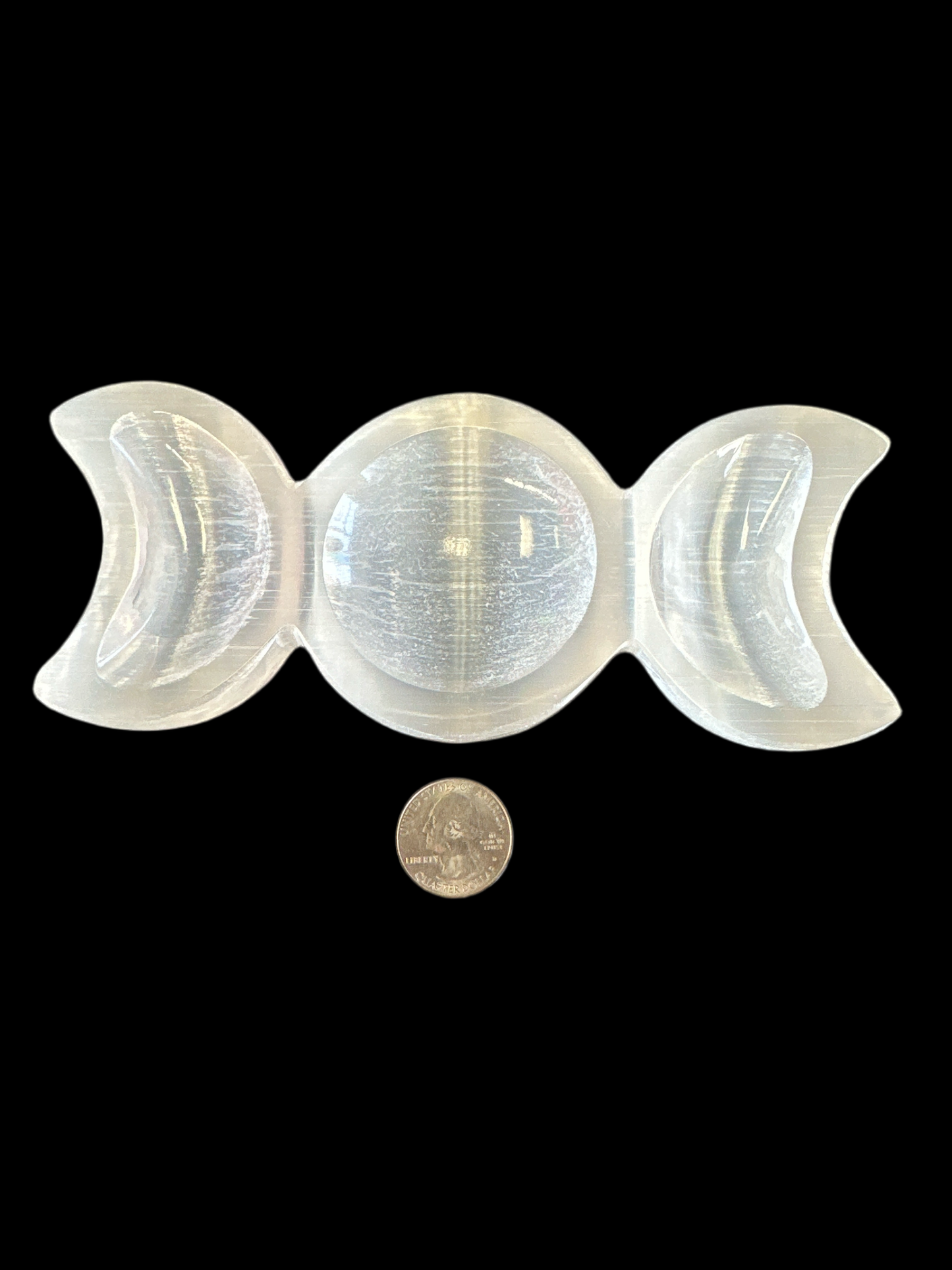 Triple Moon Selenite Bowl