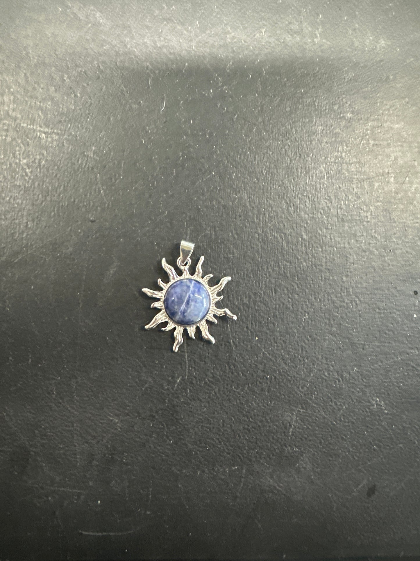 Silver Crystal Sun Necklace