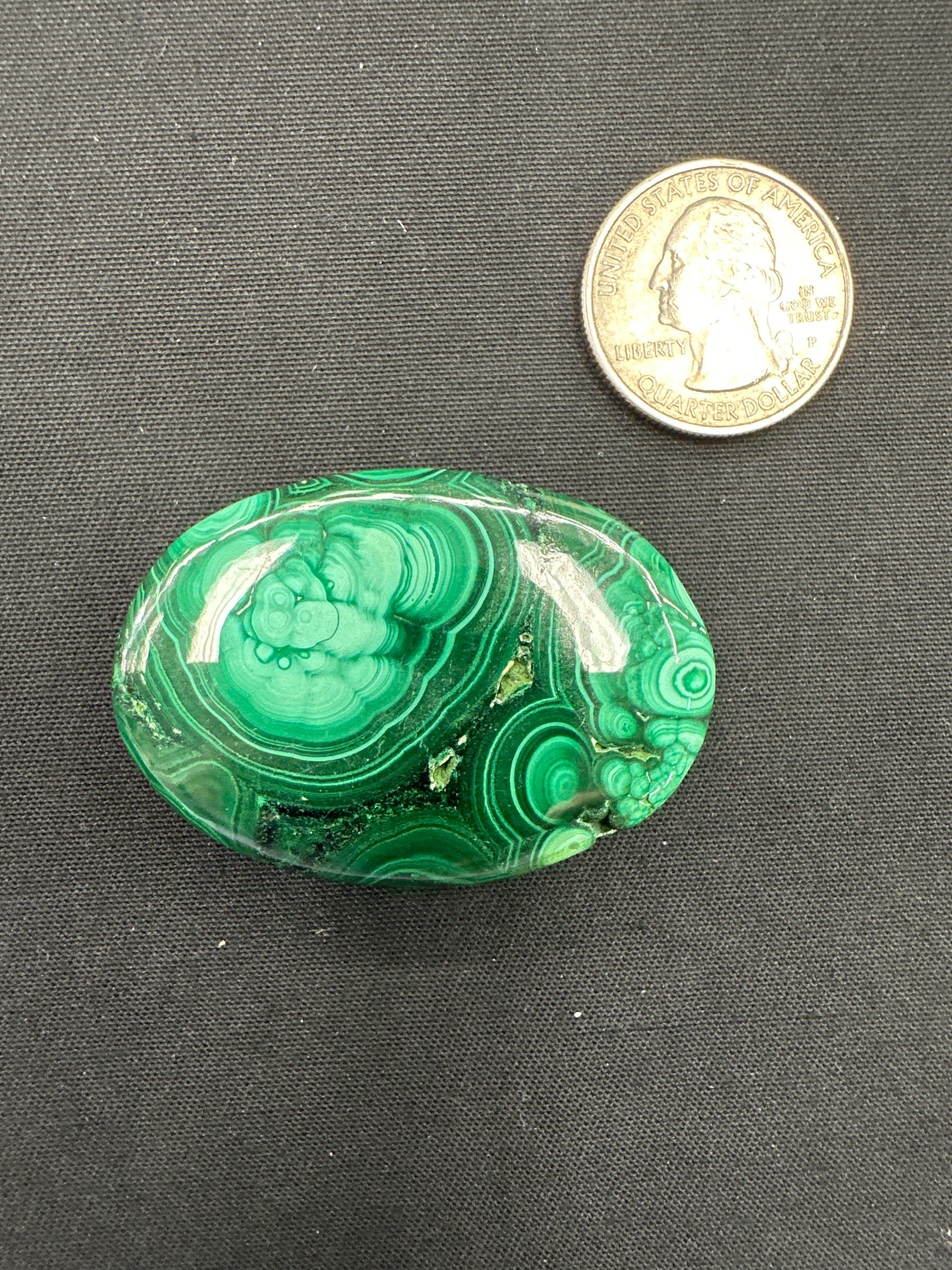 Malachite Palm Stones