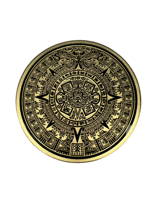 3.25" Obsidian Mayan Calendar