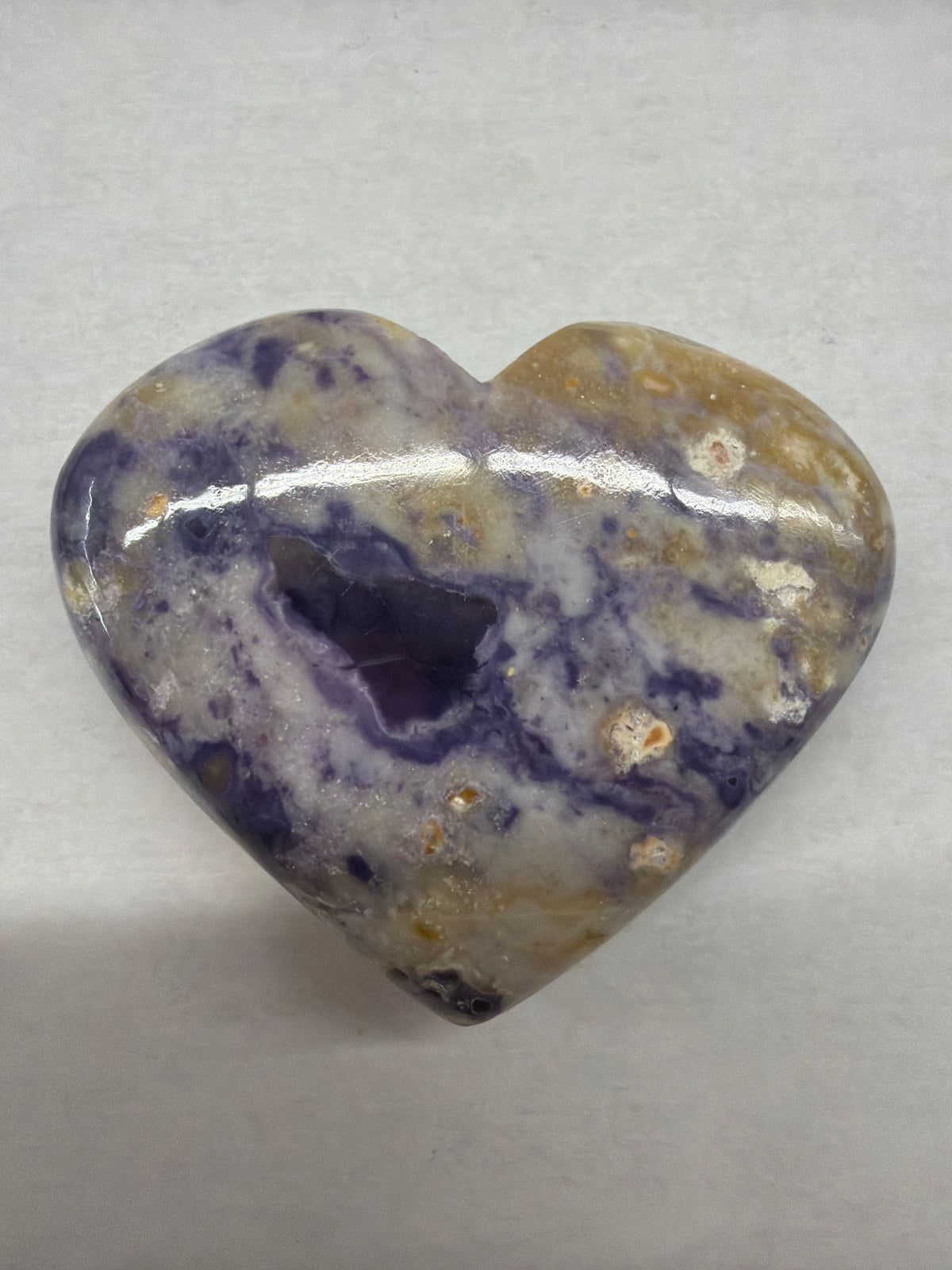 Violet Flame Opal Heart (Mirado Opal)