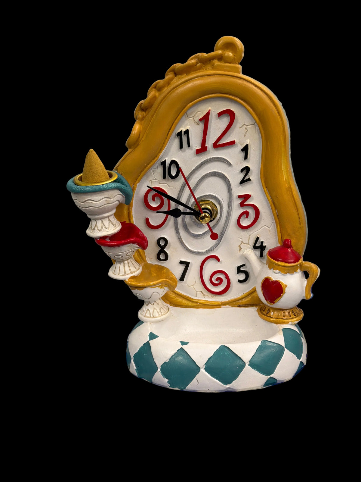 Mad Tea Party Clock Backflow Incense Burner