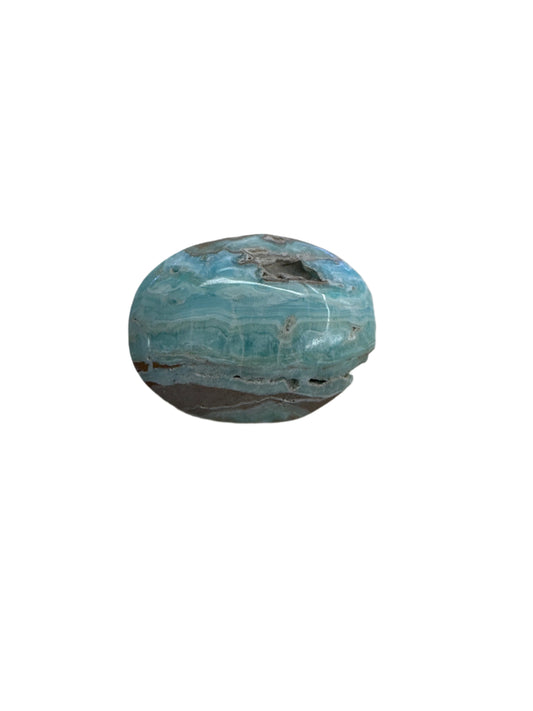 Blue Aragonite Palm Stone