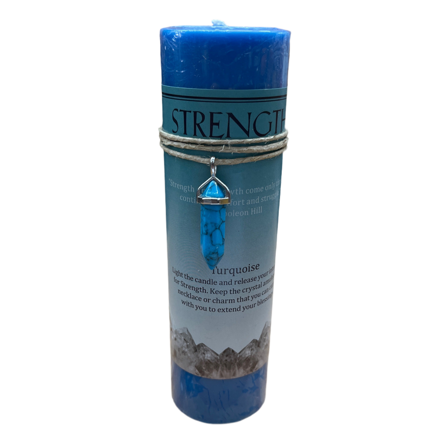 Crystal Energy Candle Strength - Turquoise