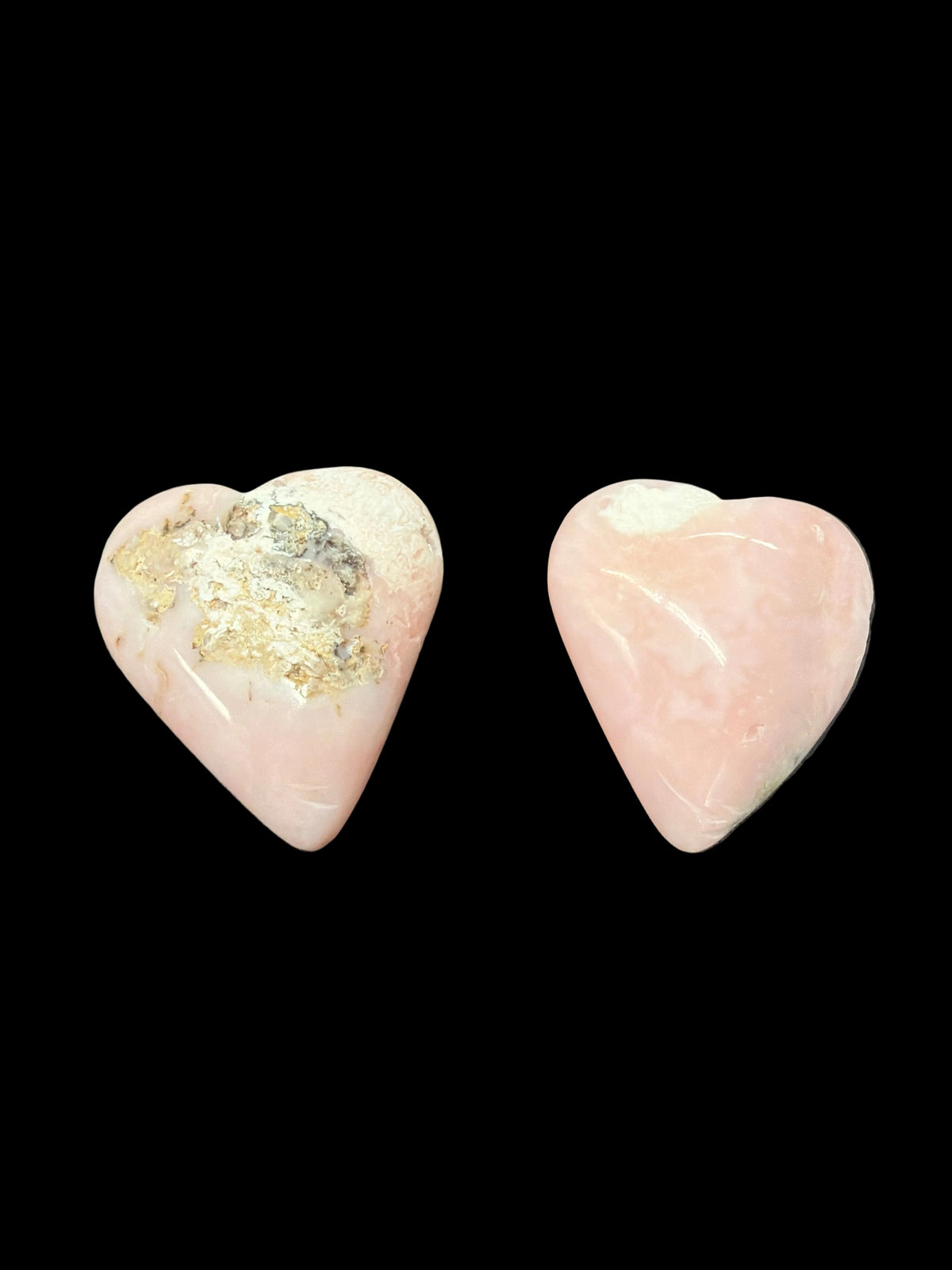 Peruvian Pink Opal Hearts