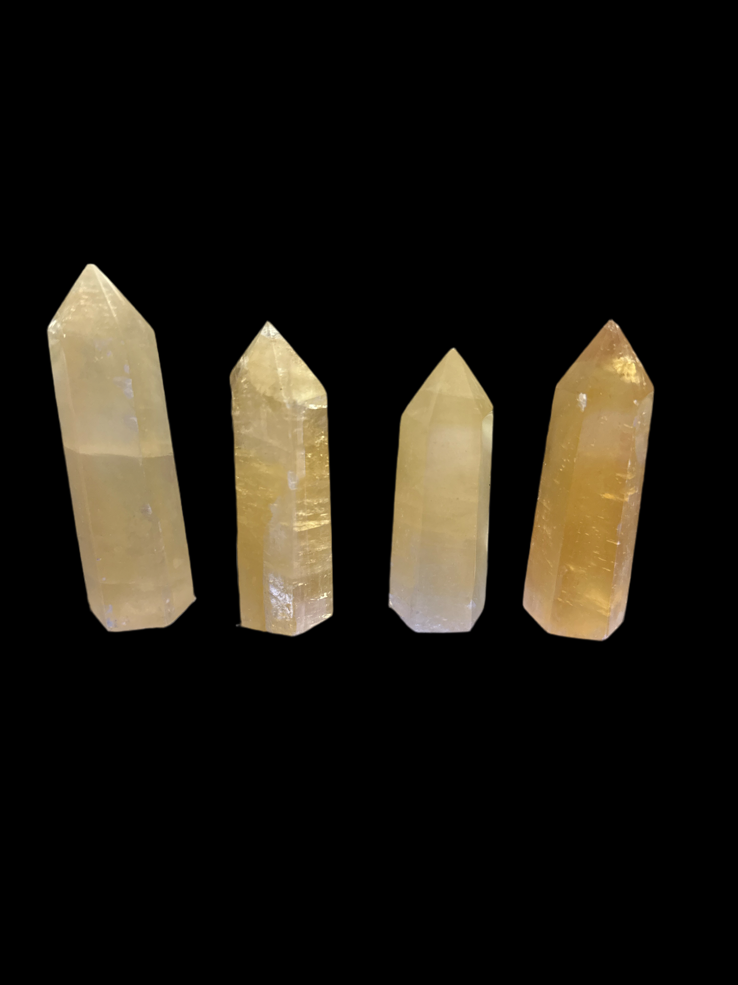 Honey Calcite Tower 4”H