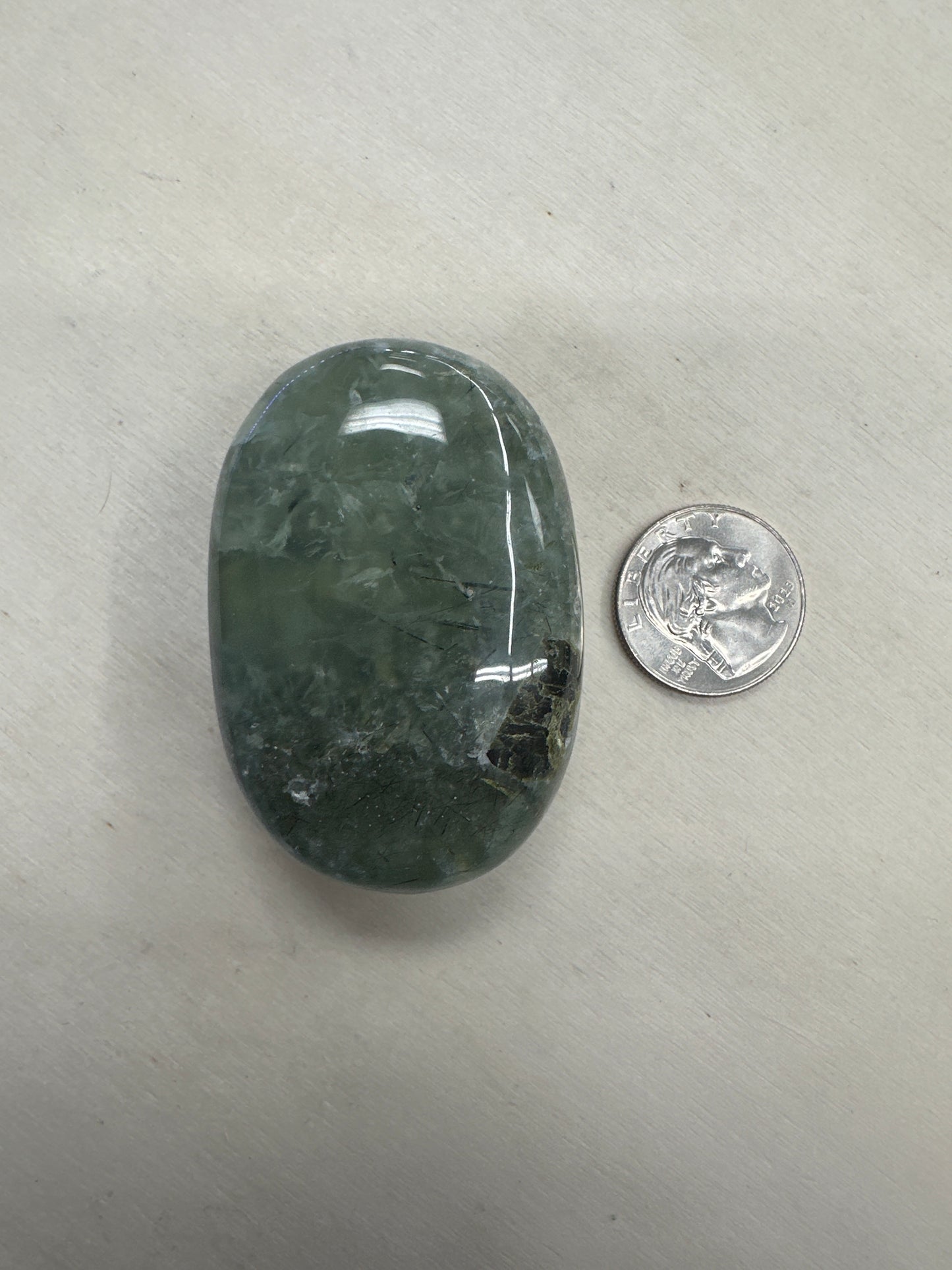 Prehnite Palm Stone