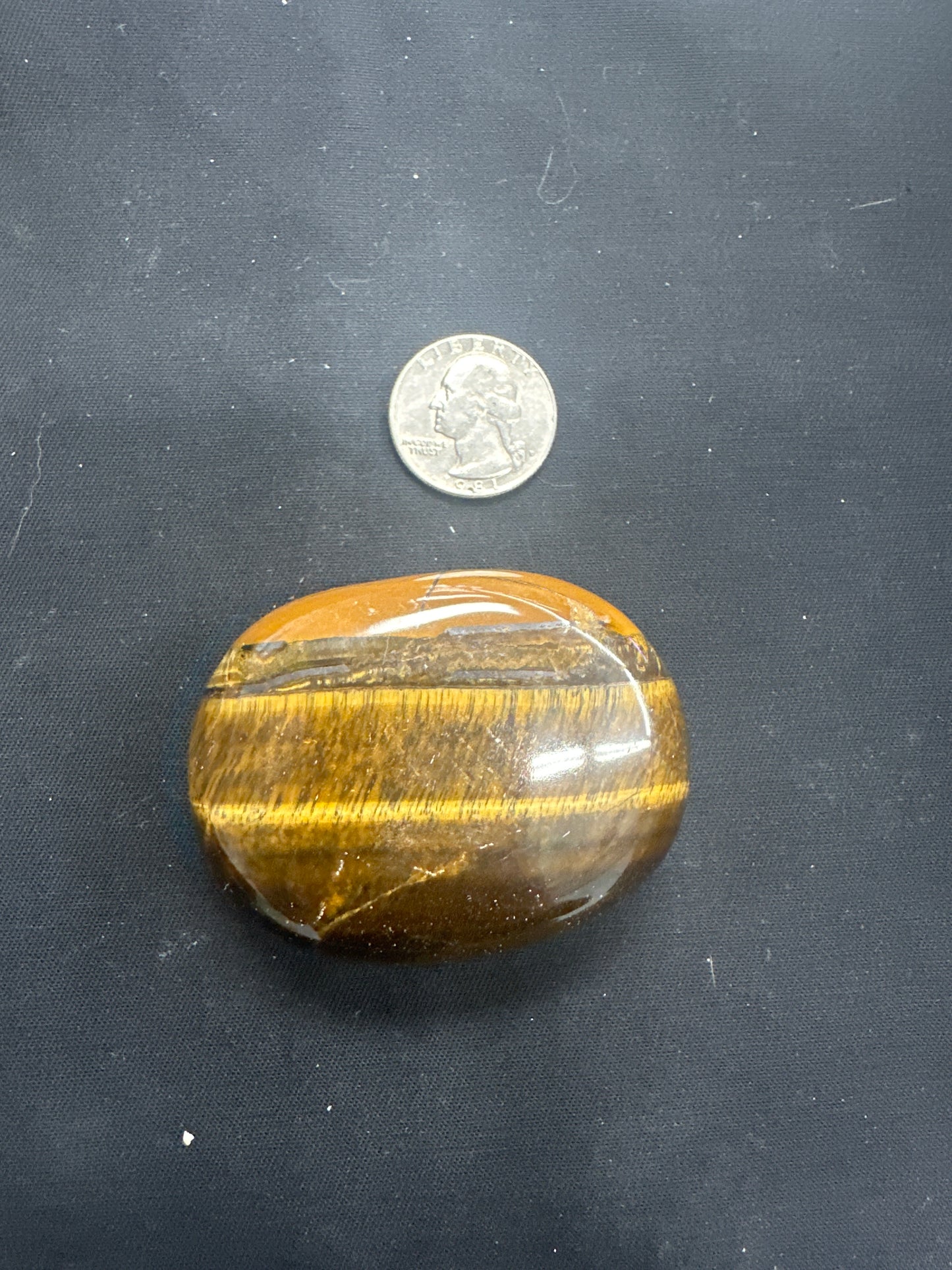 Gold Tigers Eye Palm Stone