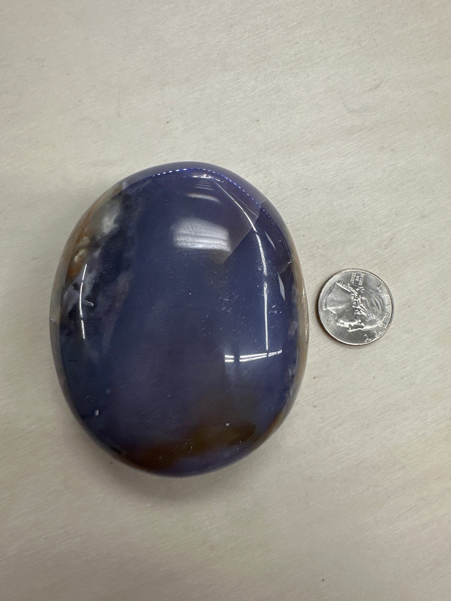 Violet Flame Agate Palm Stones