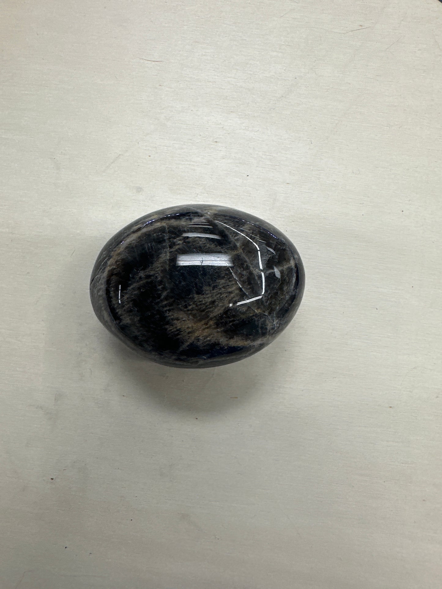 Black Moonstone Palm Stone