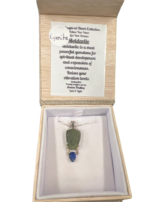 Moldavite & Kyanite Necklace