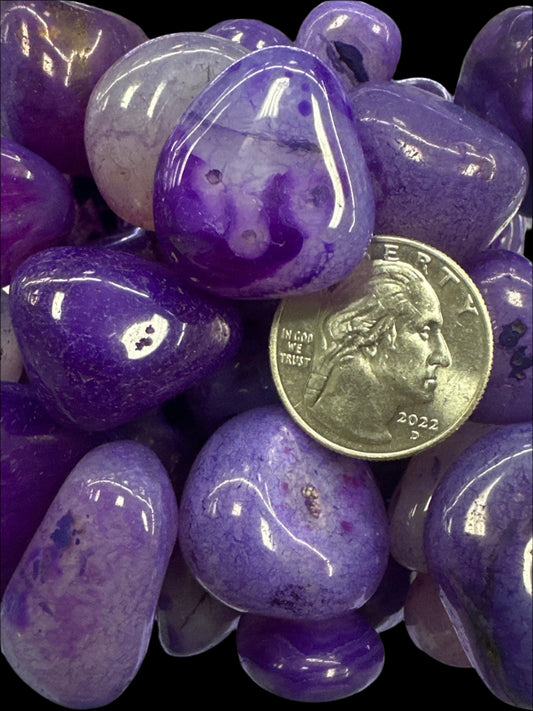 Violet Ray Agate Tumbled