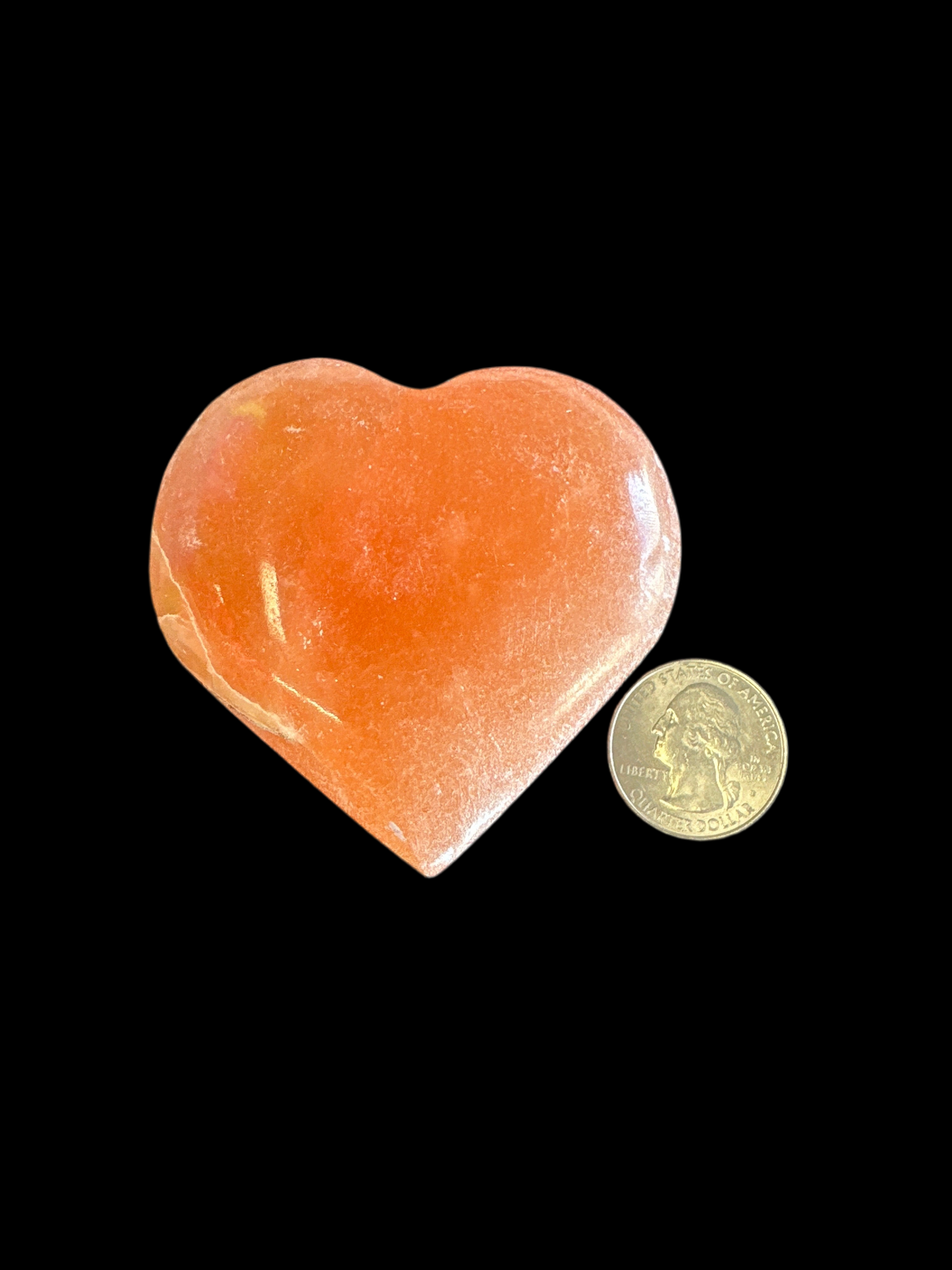 Selenite Heart Palm Stones