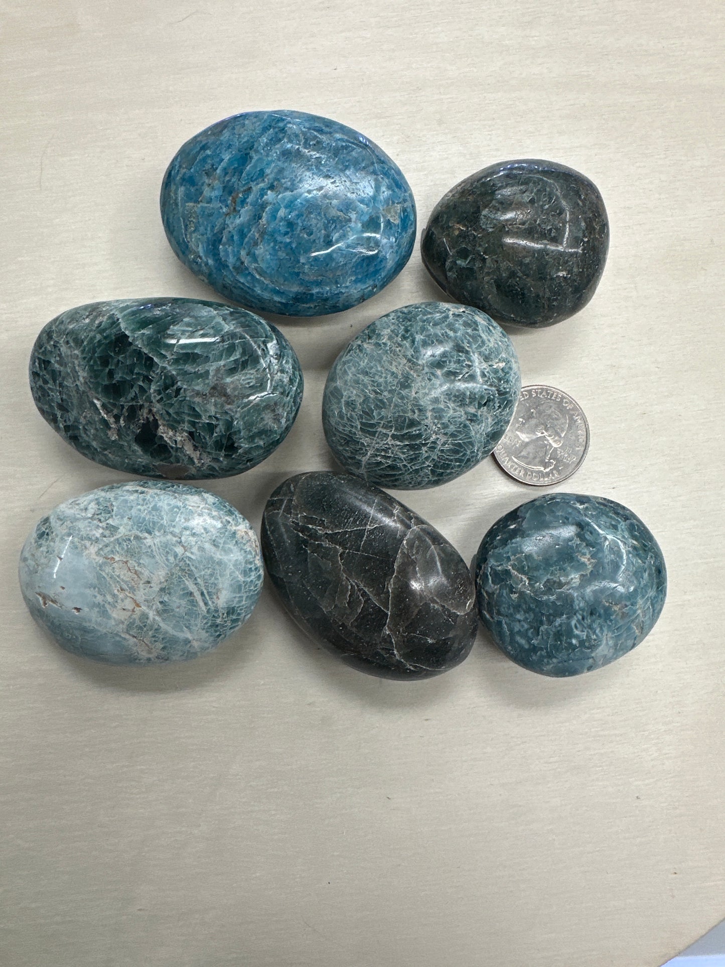 Blue Apatite Palmstone