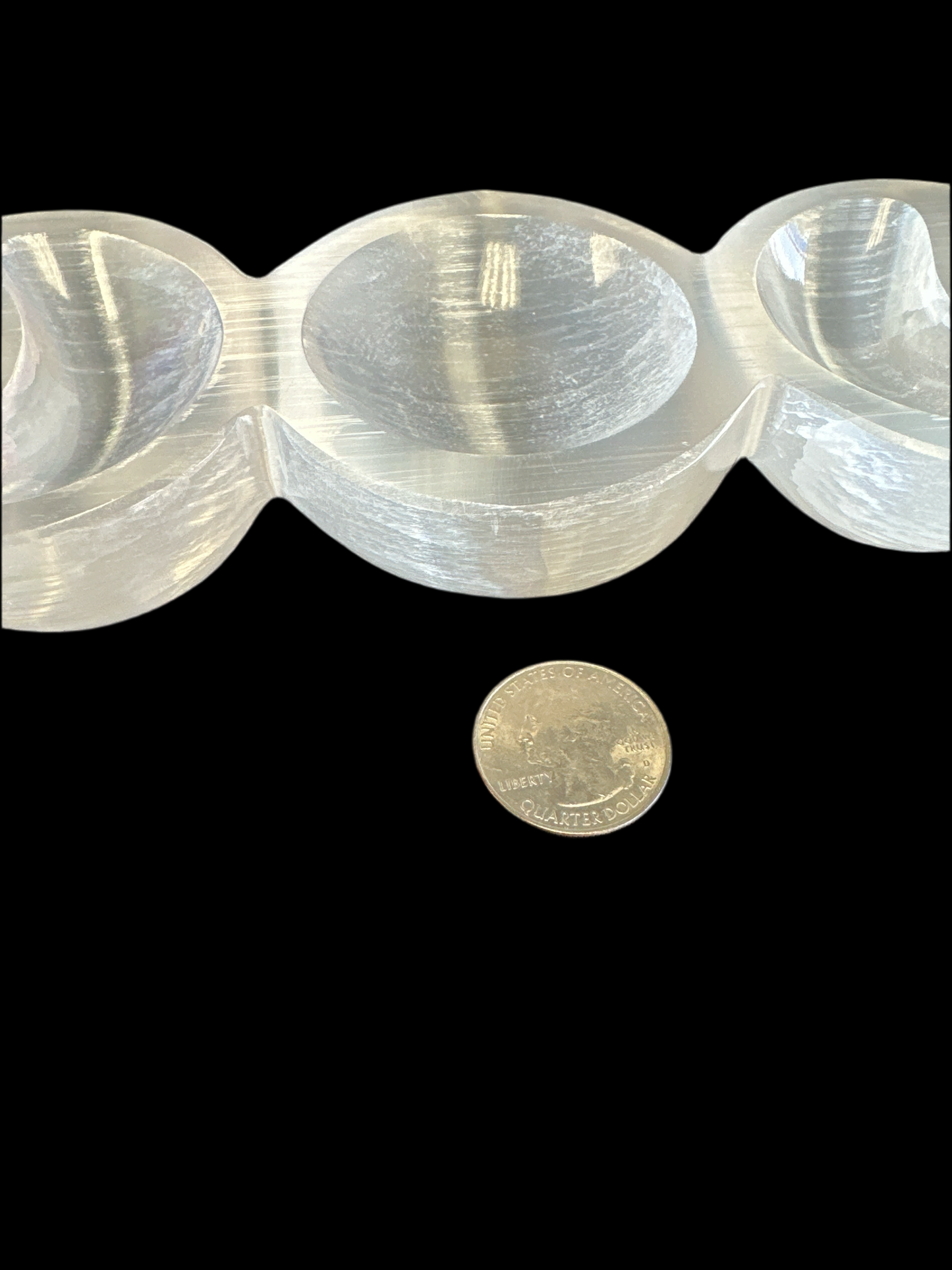 Triple Moon Selenite Bowl