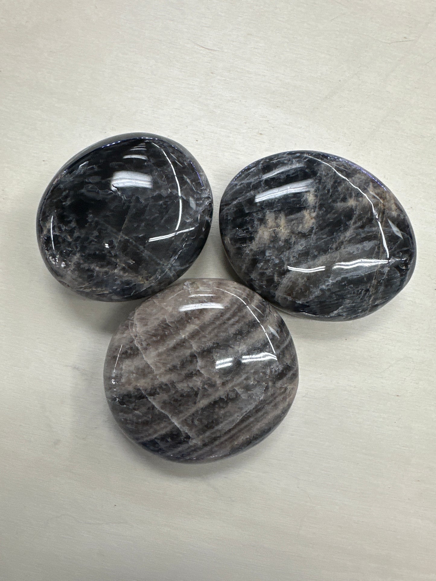 Black Moonstone Palm Stone