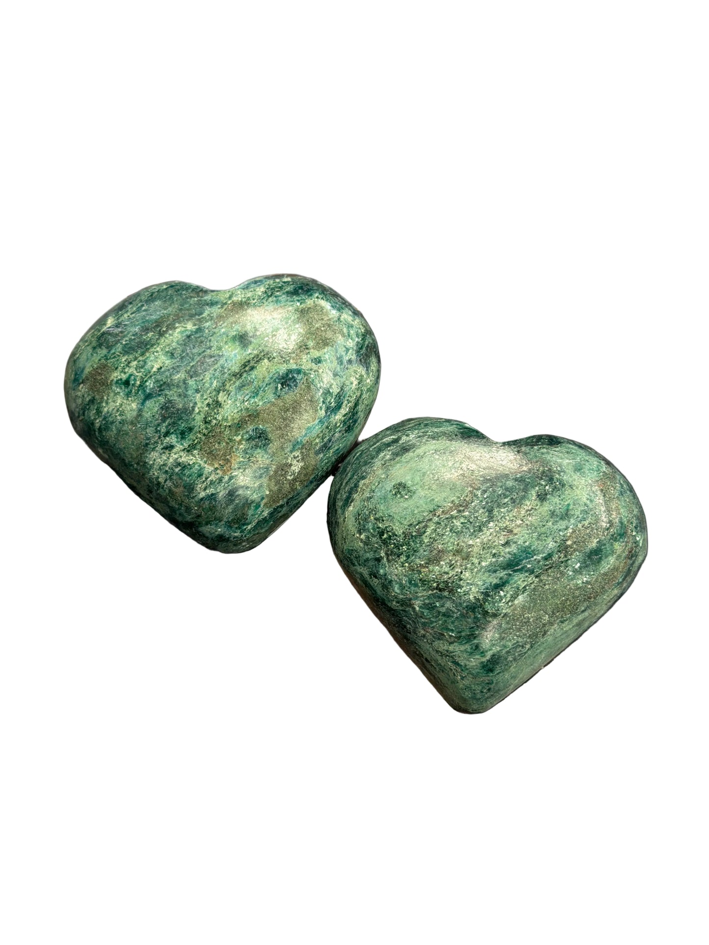 Fuchsite Hearts