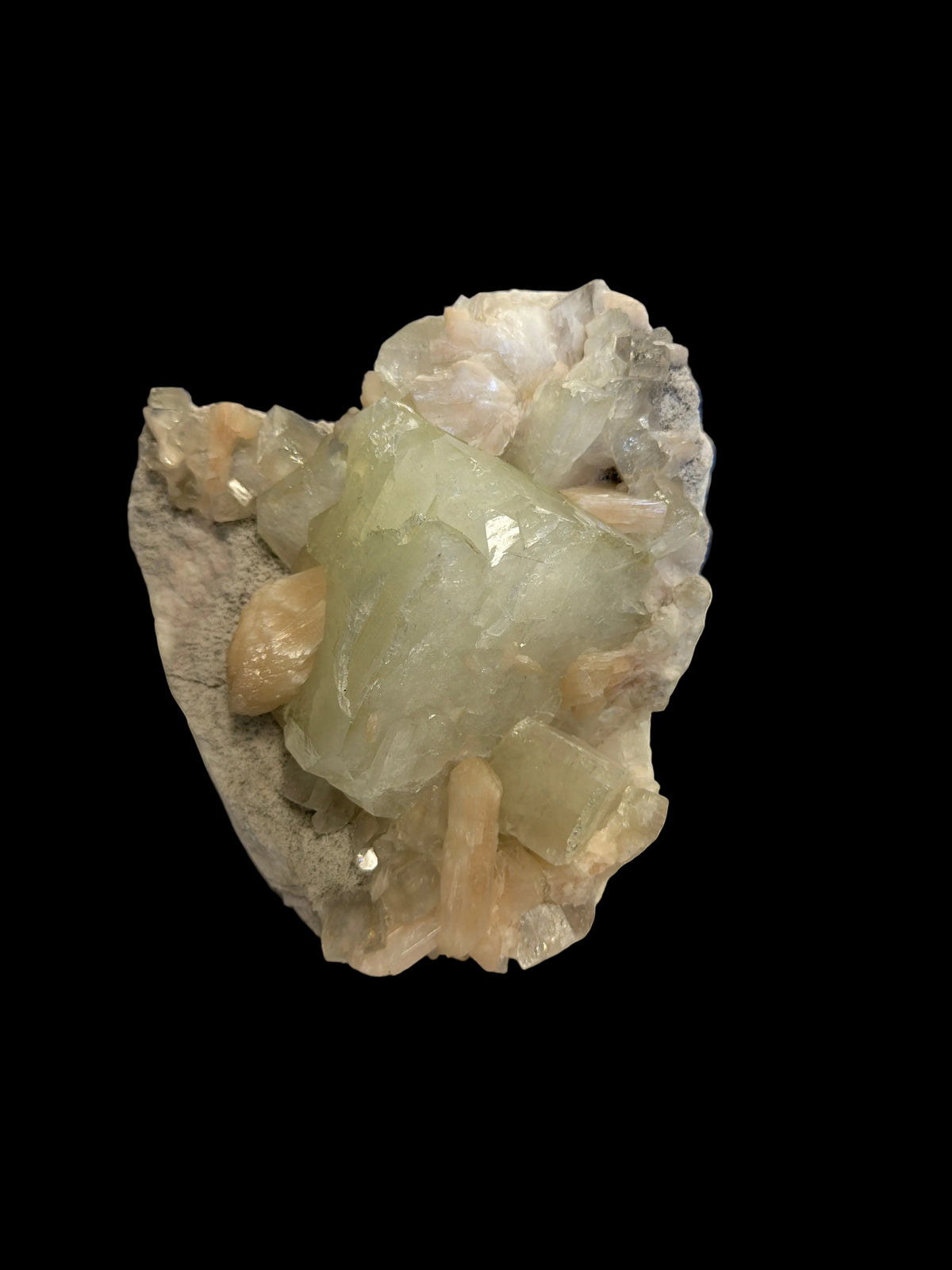 Apophyllite & Stilbite Cluster