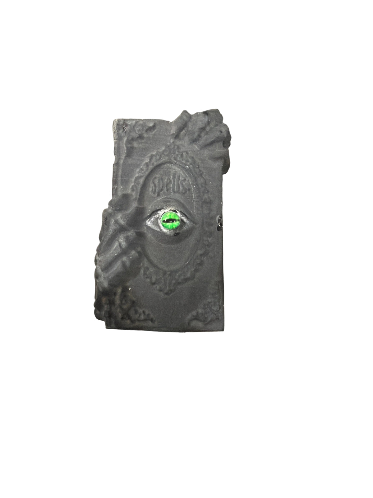 Obsidian Spell Book Carving