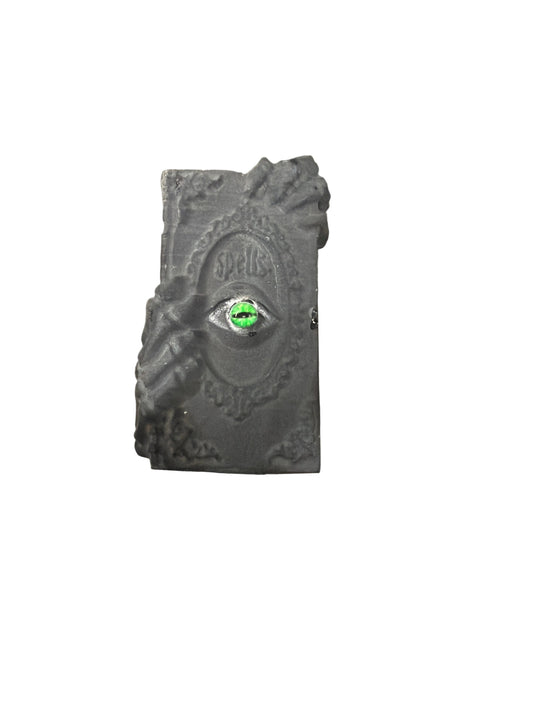 Obsidian Spell Book Carving