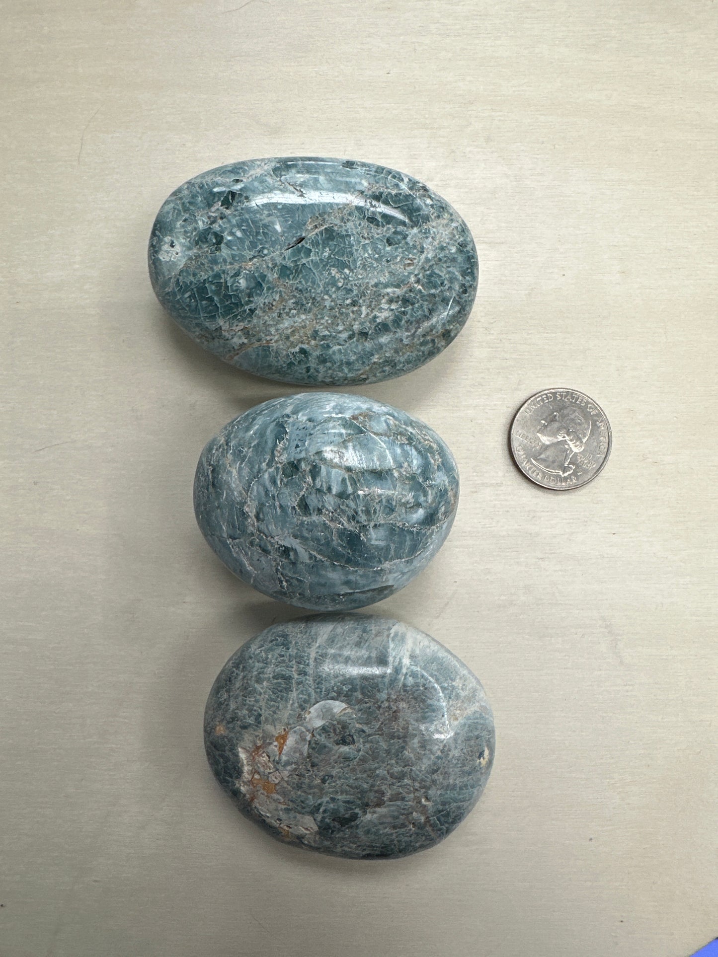 Blue Apatite Palmstone