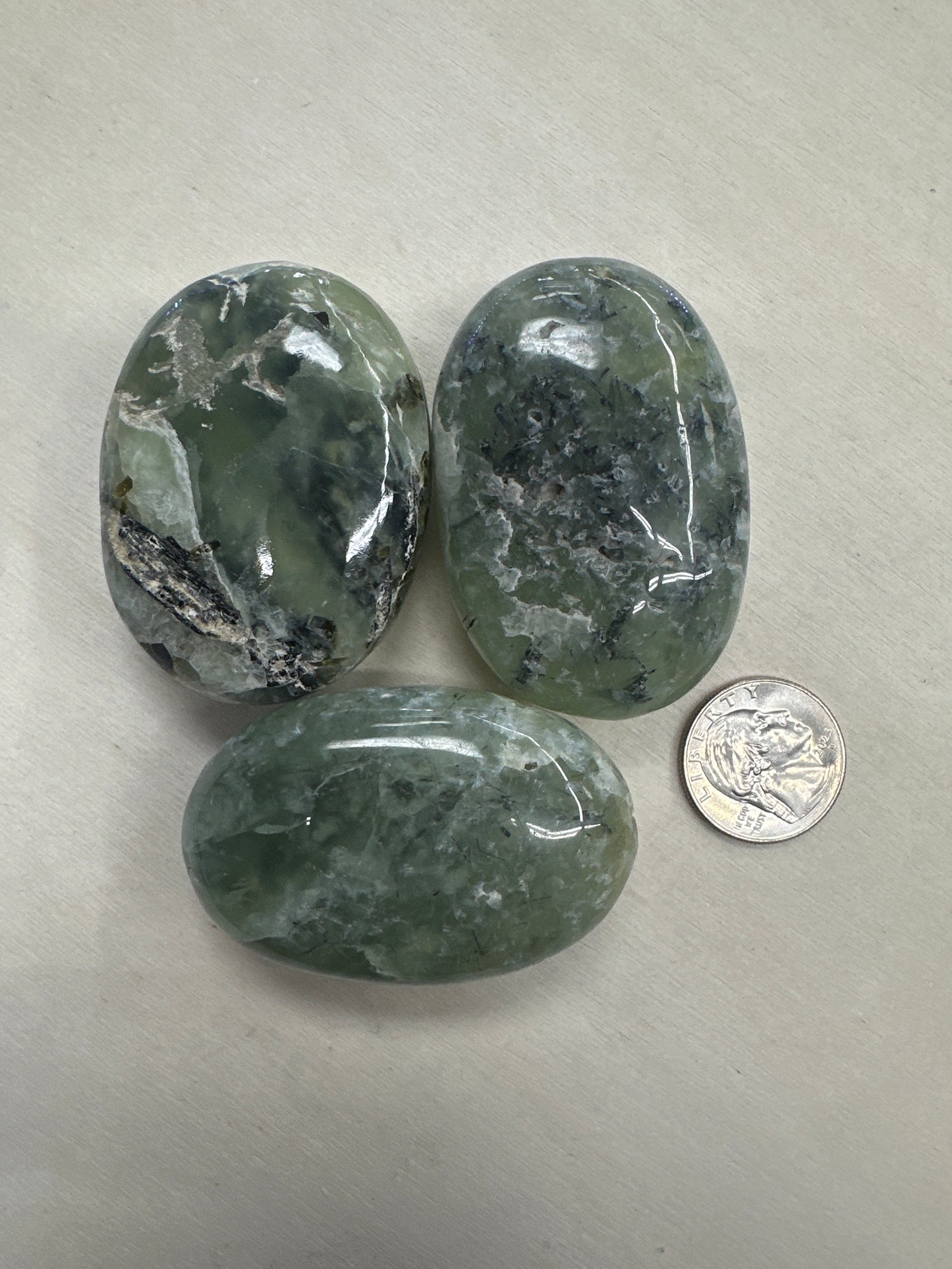 Prehnite Palm Stone