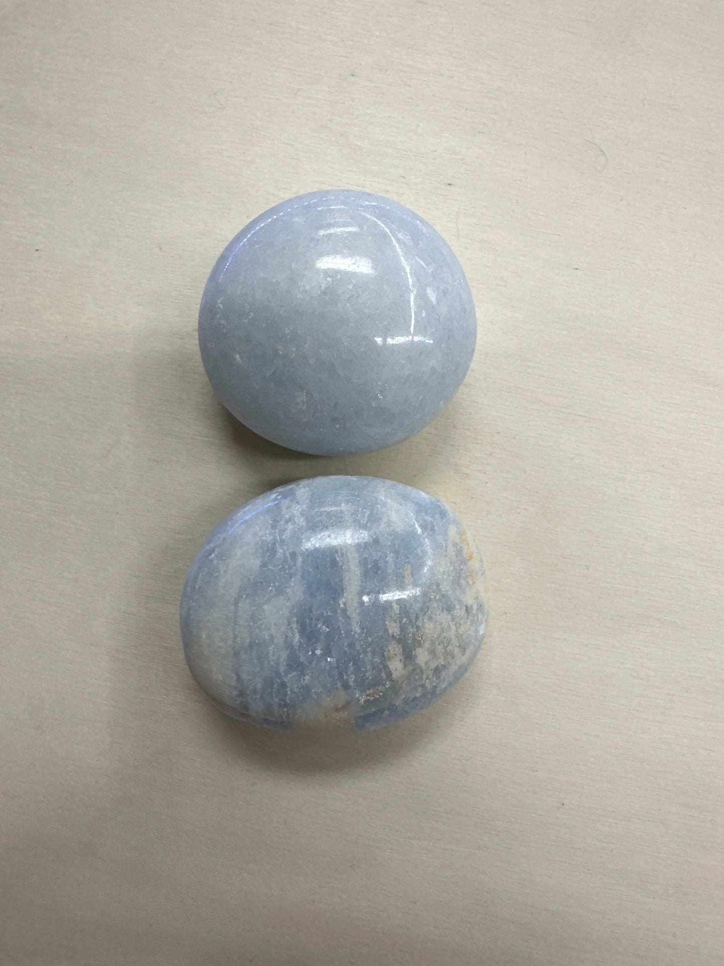 Blue Calcite Palm Stone