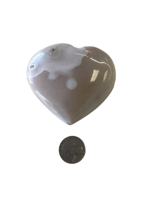 Flower Agate Heart
