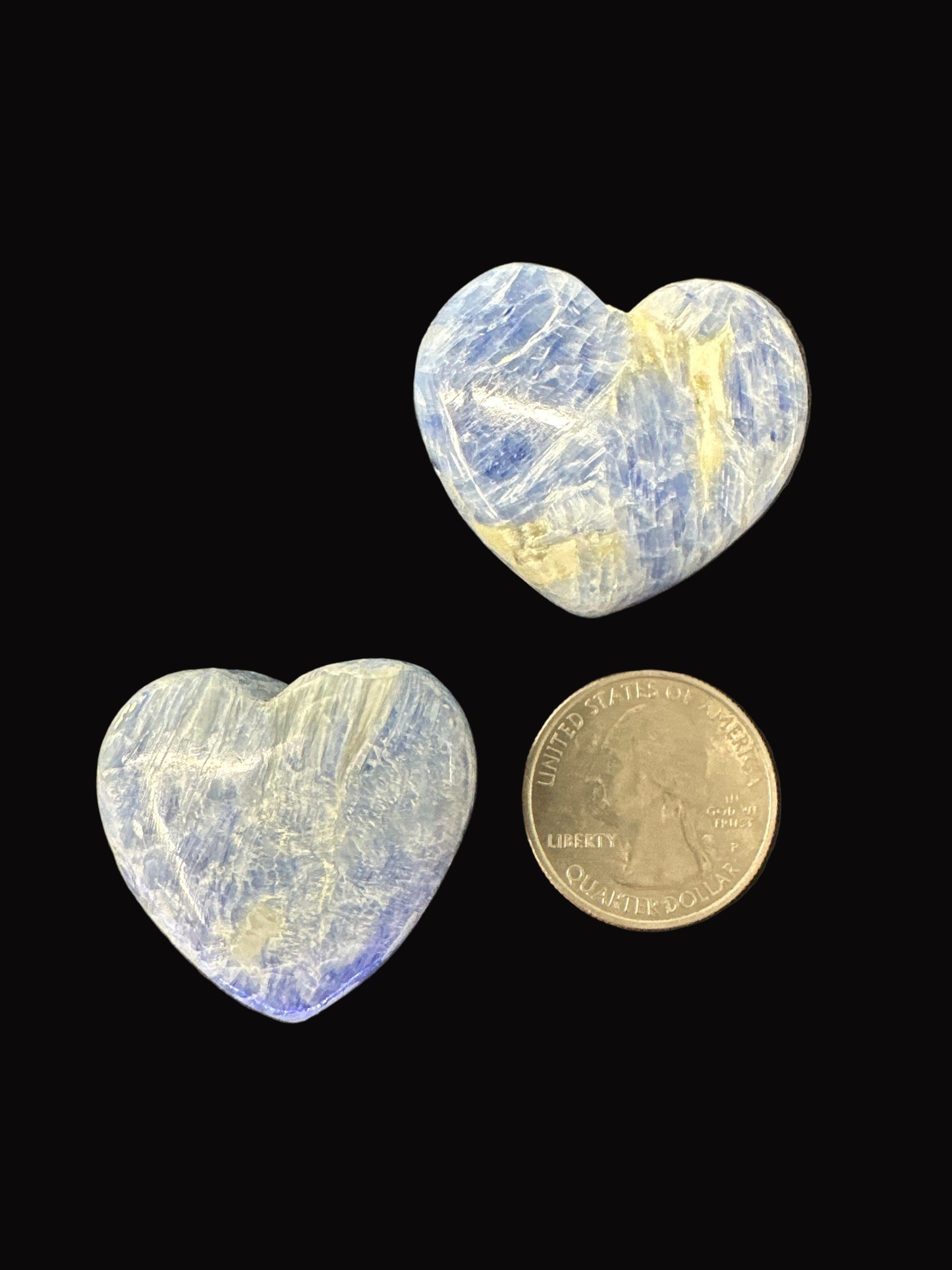 Blue Kyanite Hearts